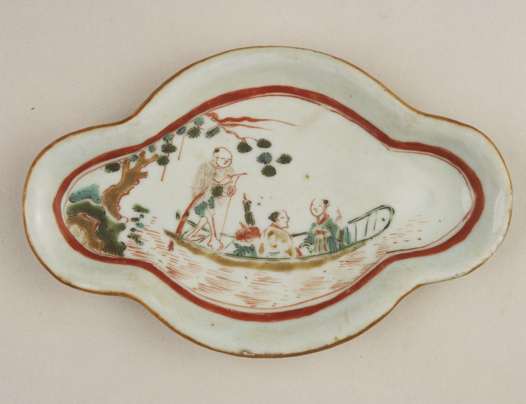 图片[2]-Begonia plate with colorful figure pattern-China Archive